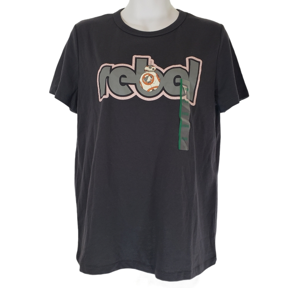 ☀ Star Wars Star Wars Galaxy's Edge Rebel Gray Tee - Picture 1 of 5